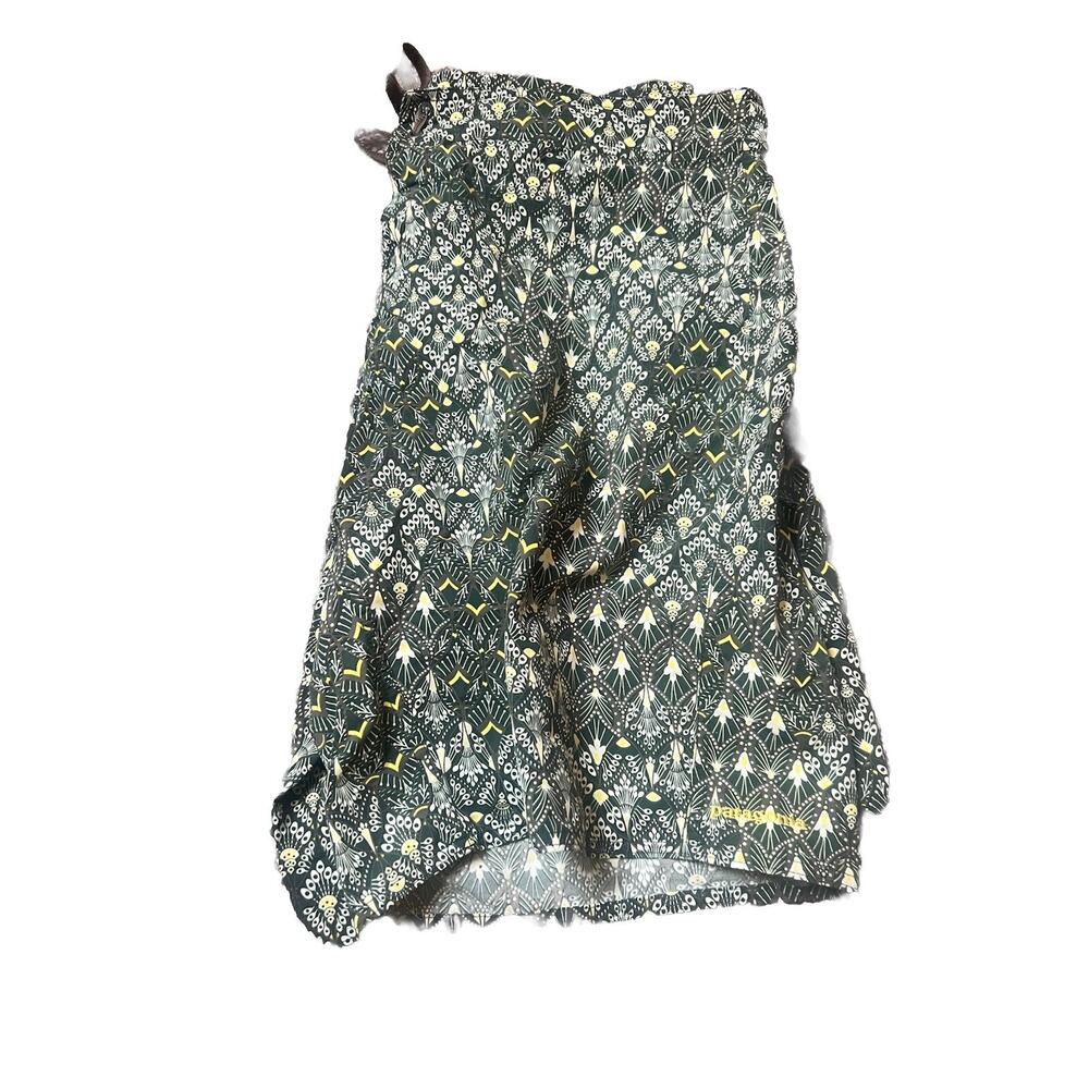 PATAGONIA Men’s 38 Wavefarer Surf Board Swim Shorts -Green Yellow Multi Pattern